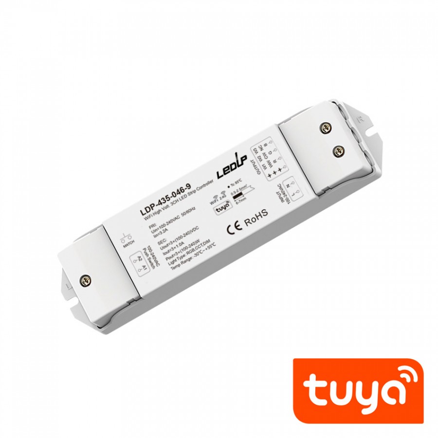 Controlador p/ Fita LED 230V | TUYA / RF / PUSH DIM