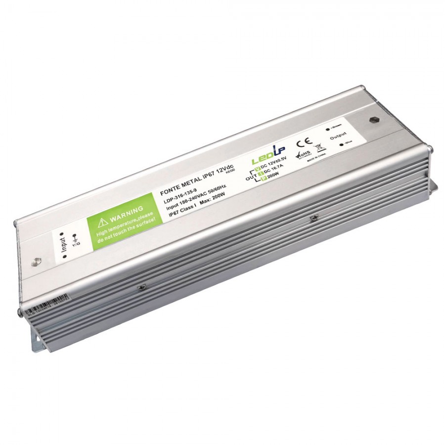 Fonte Metal IP67 16.67A 200W | 12Vdc