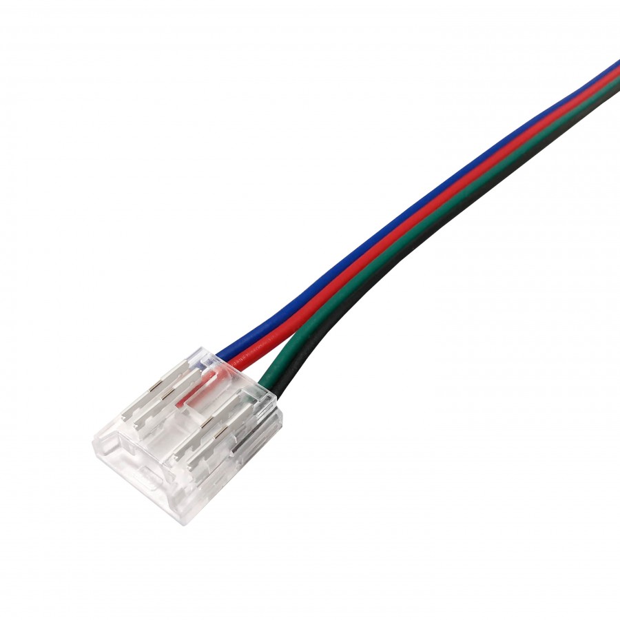 CONECTOR IP20 C/4 FIOS 15cm<->COB 10MM RGB