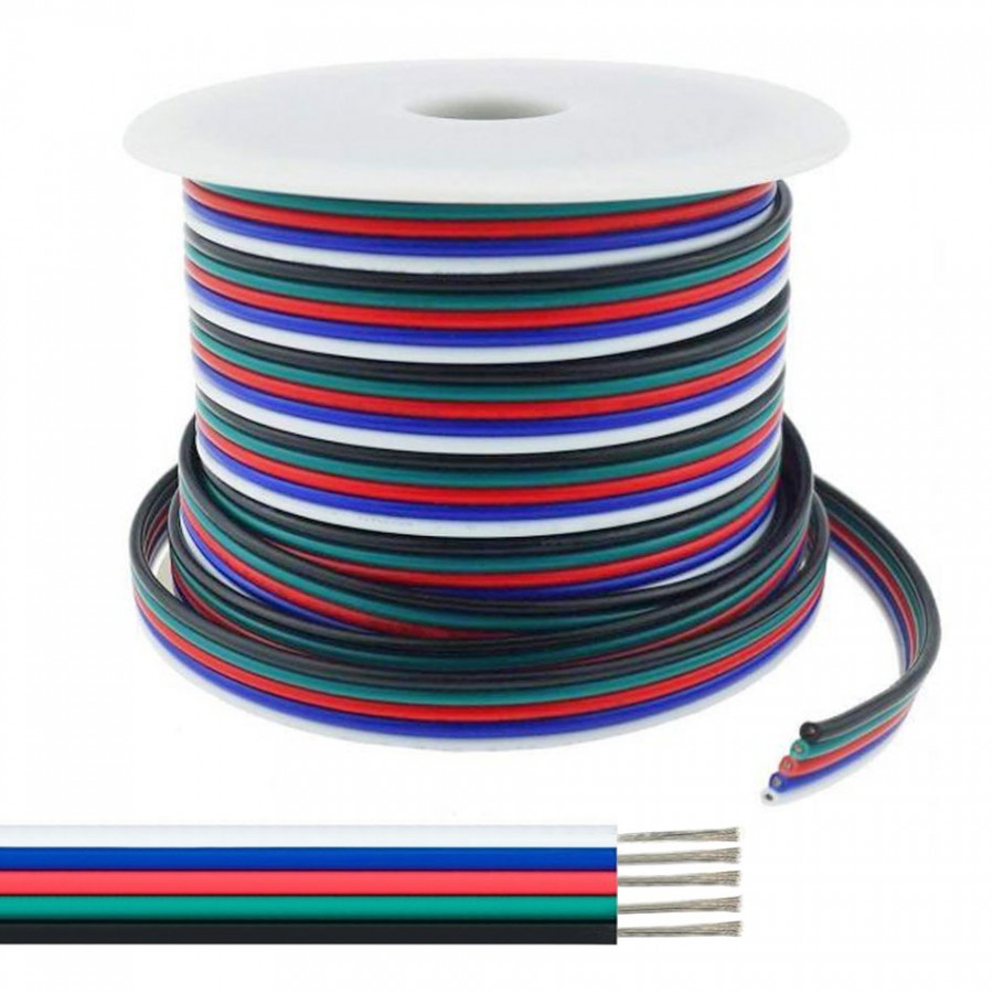 Rolo de Cabo RGBW 20AWG | 100MTS