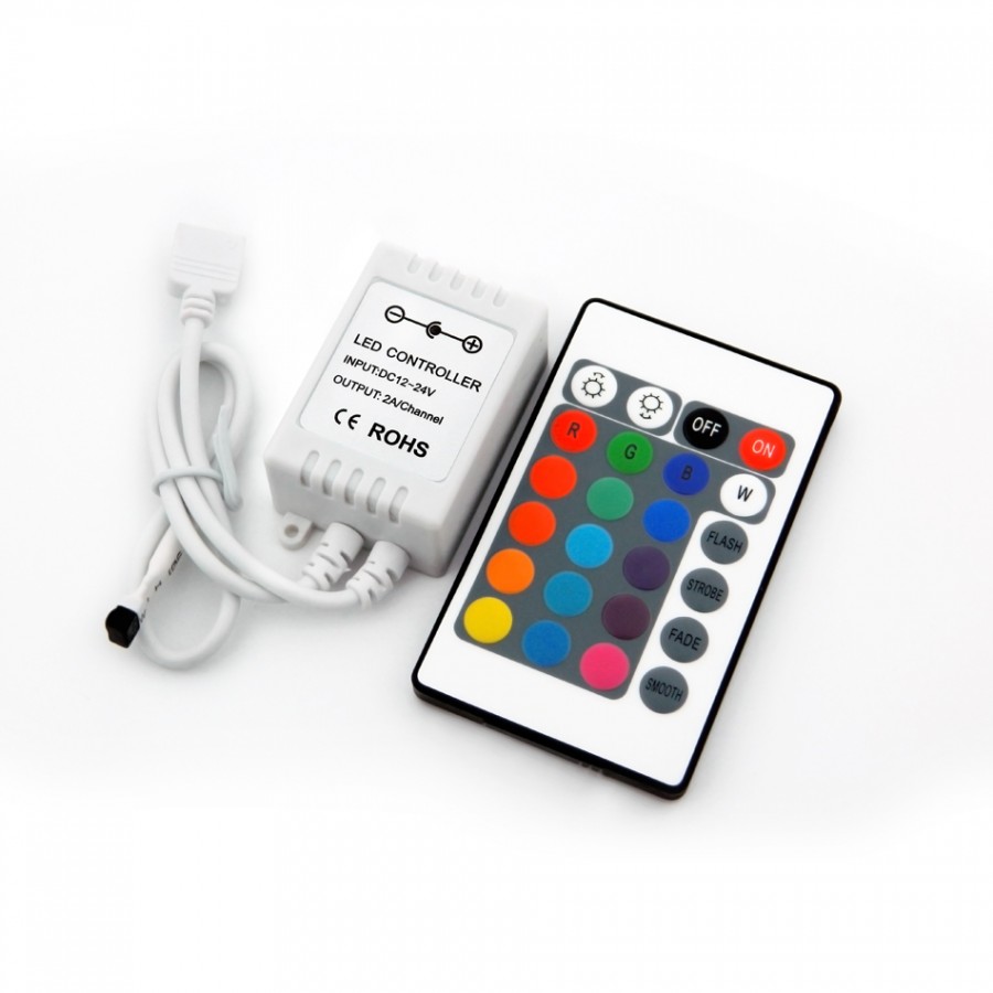 Controlador RGB 2A/canal + Comando IR