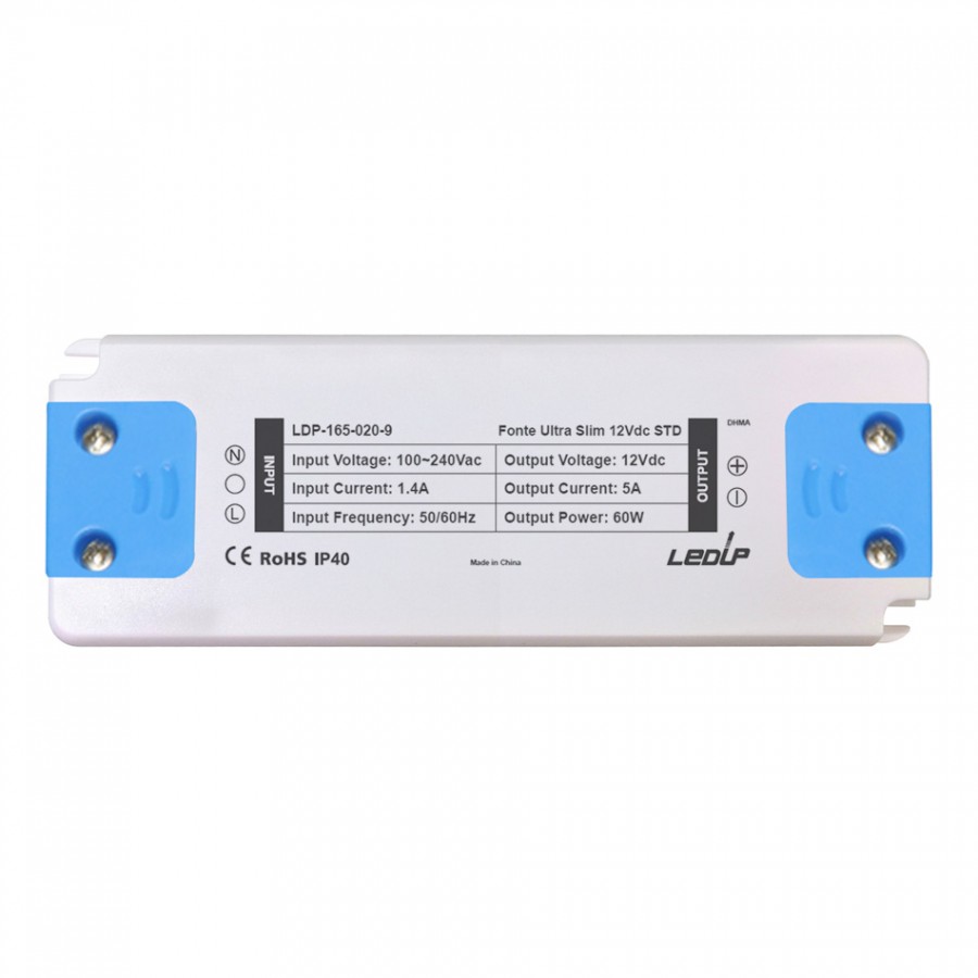 Fonte ULTRA SLIM IP40 STD 5A 60W | 12Vdc