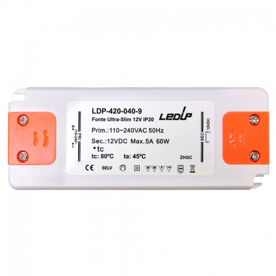Fonte ULTRA SLIM   5A 60W | 12Vdc