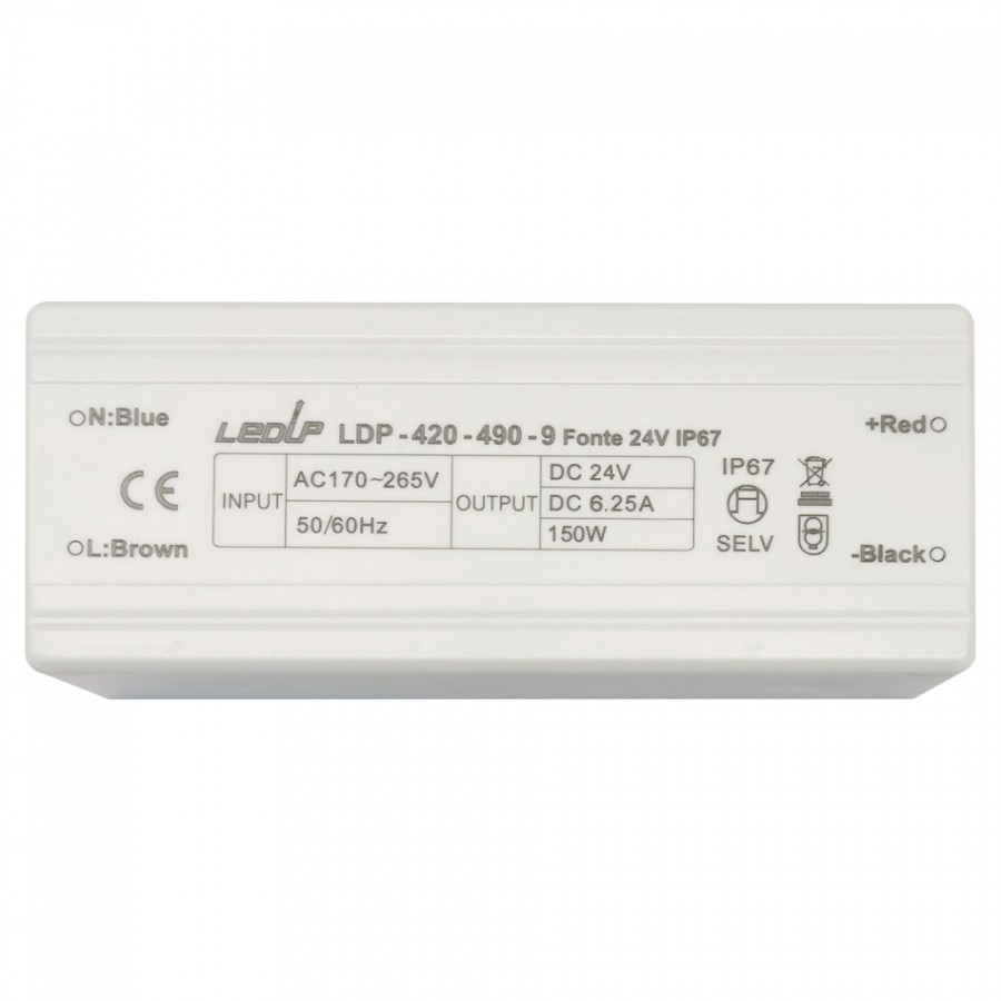 Fonte Plástico IP67  6.25A 150W | 24Vdc