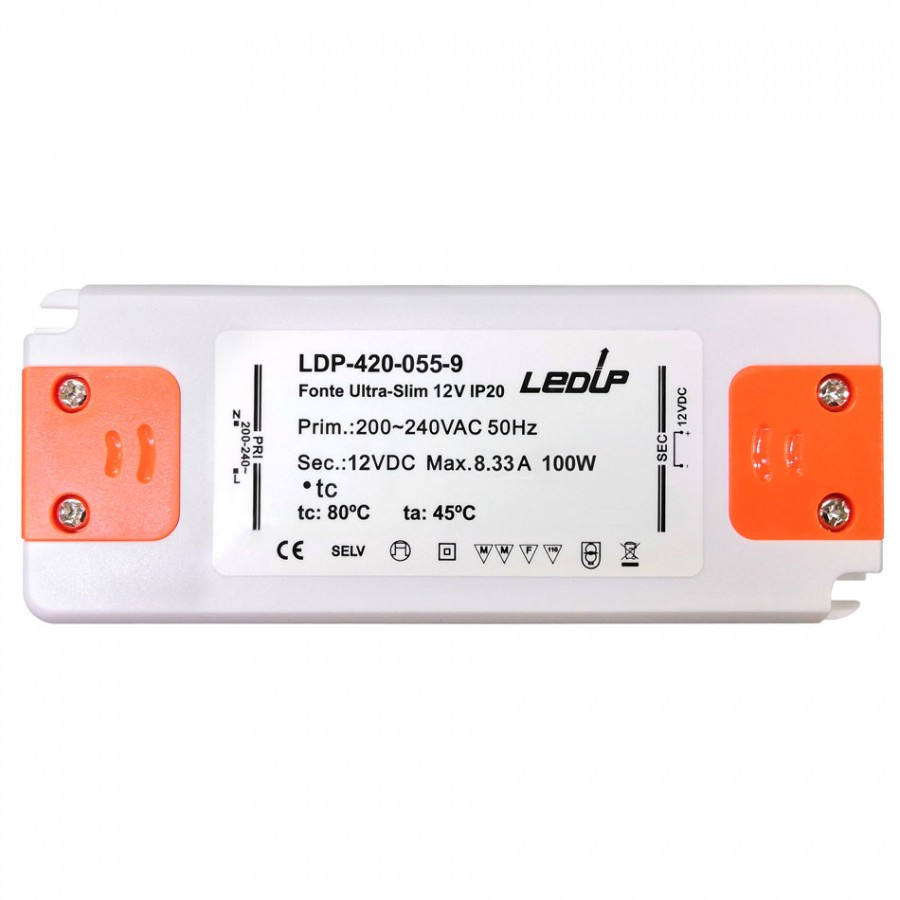 Fonte ULTRA SLIM 8.33A 100W | 12Vdc