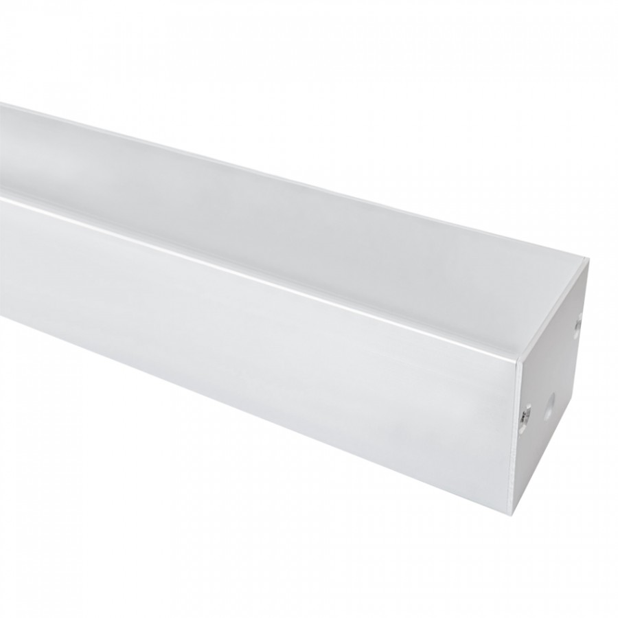 Perfil Quadrado Saliente/Suspenso | Difusor Opalino