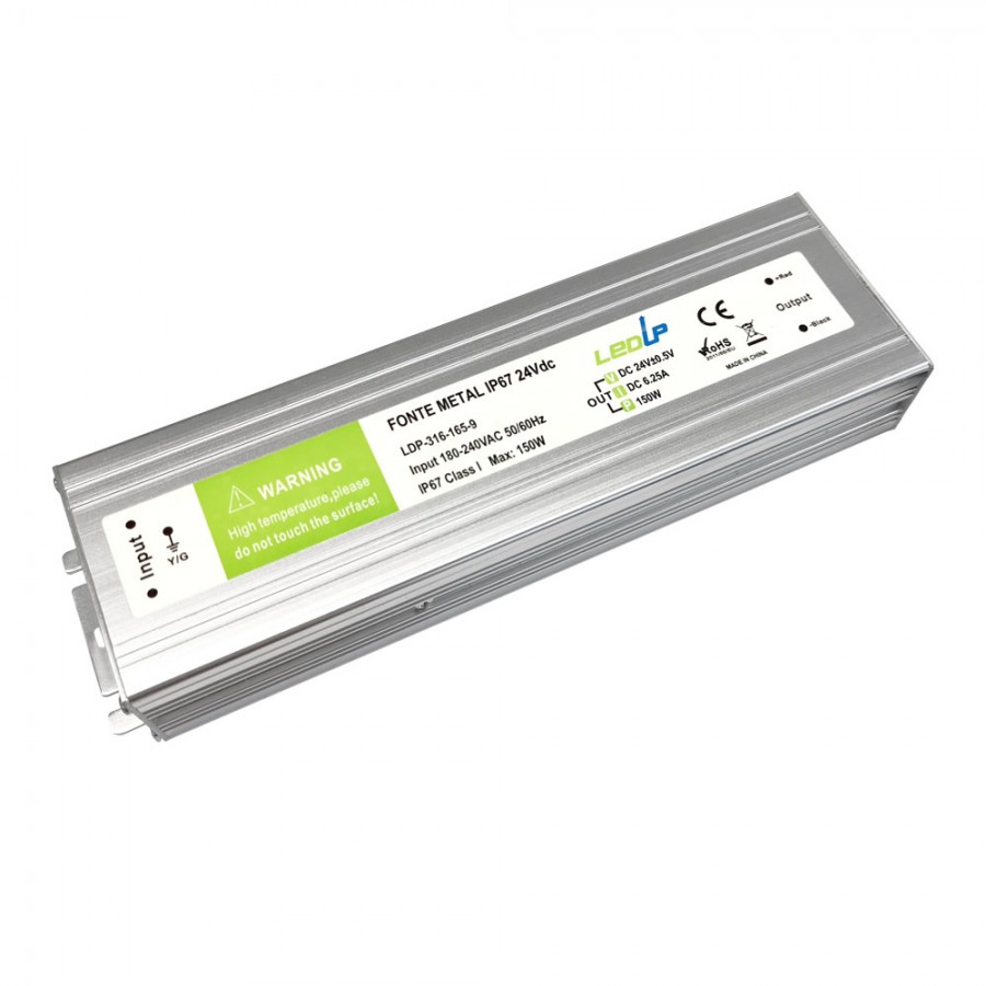 Fonte Metal IP67  6.25A 150W | 24Vdc